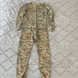 Carter's Green and Tan Camouflage Footie